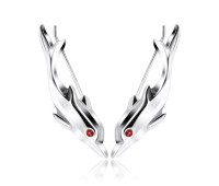 Silver Dolphin Shaped Earrings EL-110